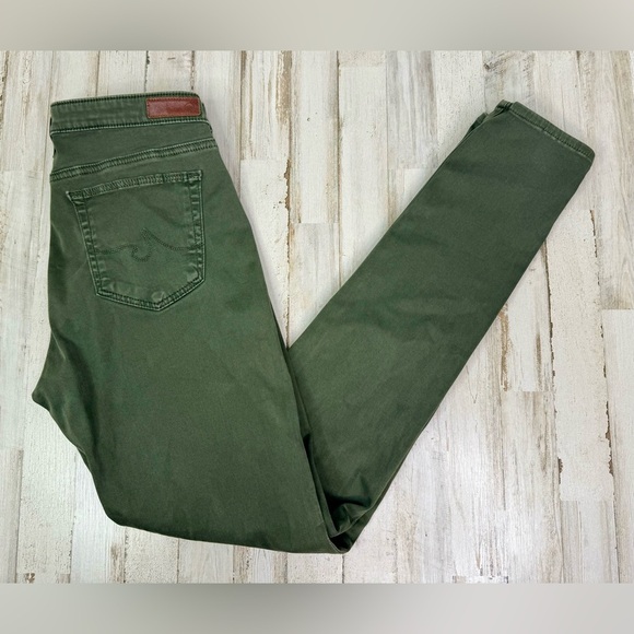 Ag Adriano Goldschmied Denim - AG Adriano Goldschmied Jeans Womens 31R Green The Legging Super Skinny Fit